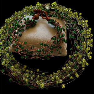 Crystal Wired Necklace & Bracelet Set